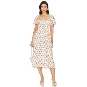 NWT XS Bambi Midi Dress in Fawn RESA